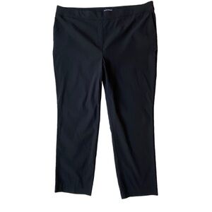 Hilary Radley Pants Womens Size XXL Black Pull On High Rise Straight Leg Ankle